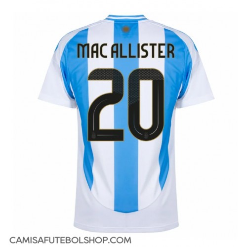 Camisa de time de futebol Argentina Alexis Mac Allister #20 Replicas 1º Equipamento Copa America 2024 Manga Curta